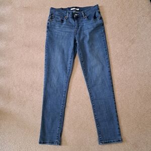 Levi's Boyfriend Fit Jeans Women's Size 27 Blue Stretch Denim Classic Casual